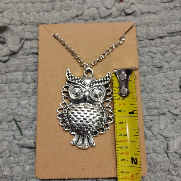 ✨ Cute Owl necklace with long chain ✨ - Picture 3 of 4